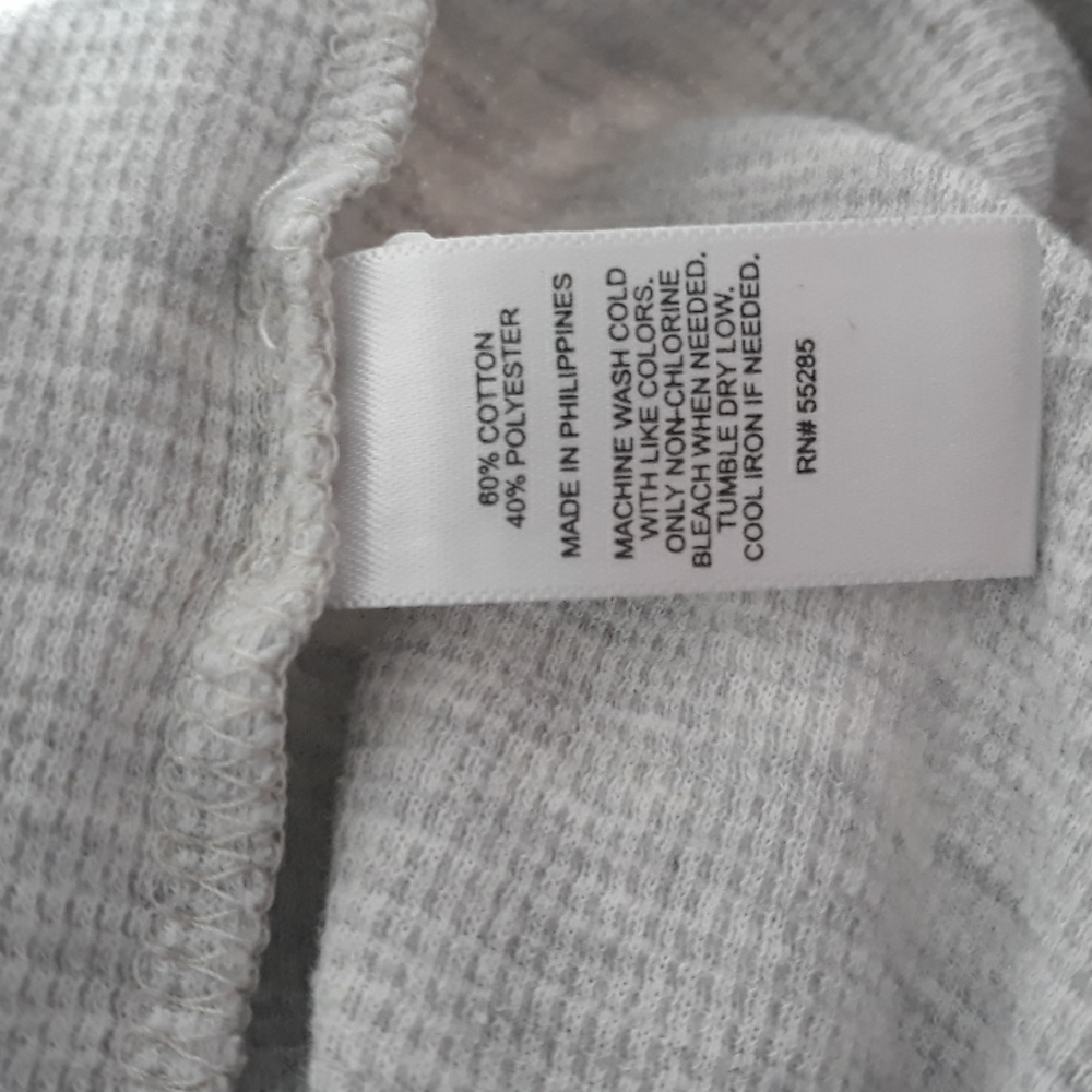 Express Light Grey Lightweight Button Hoodie. Lar… - image 3